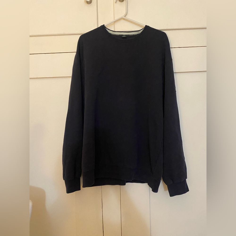 Hugo Boss Mens Black Crewneck Sweater